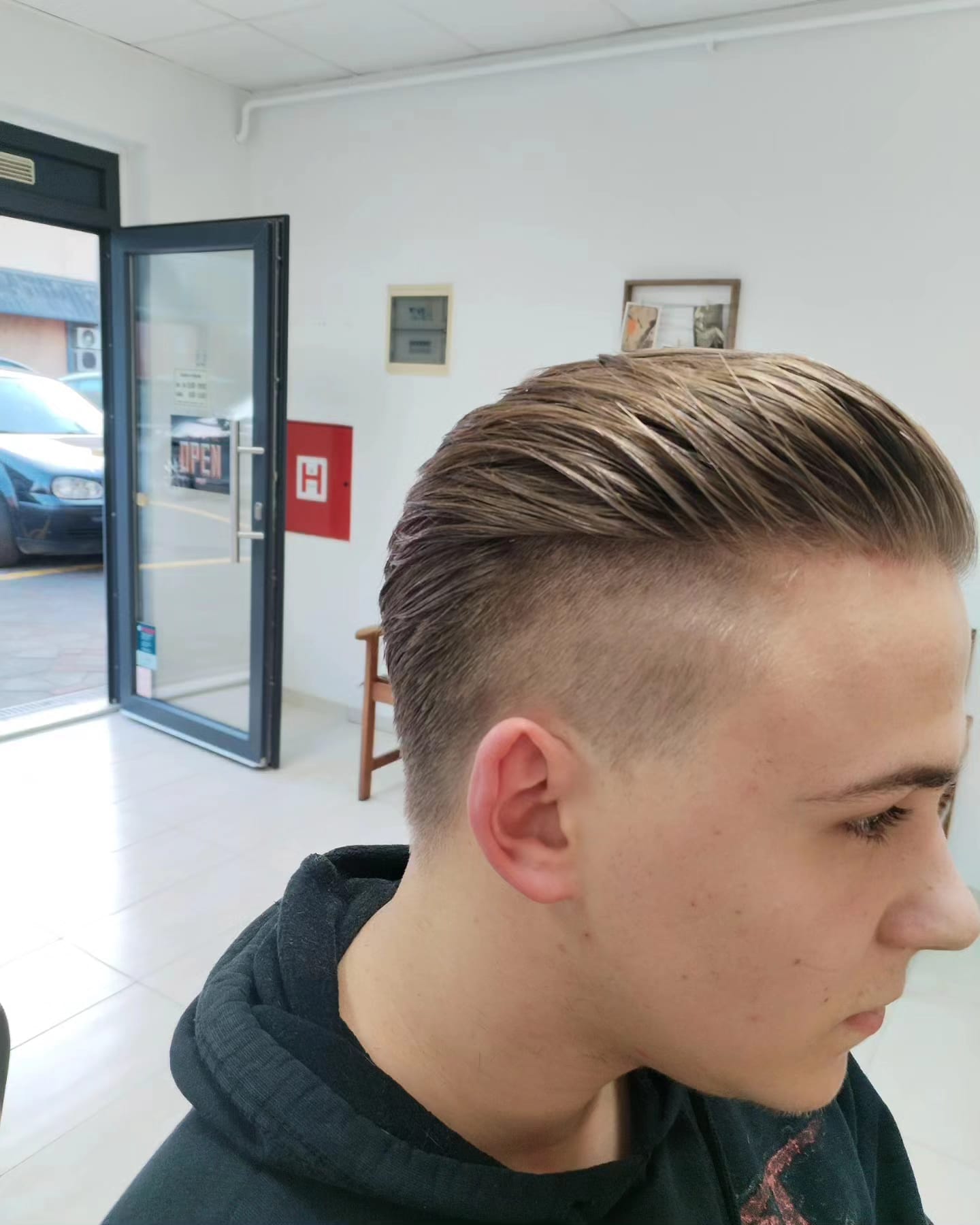 Slick back undercut